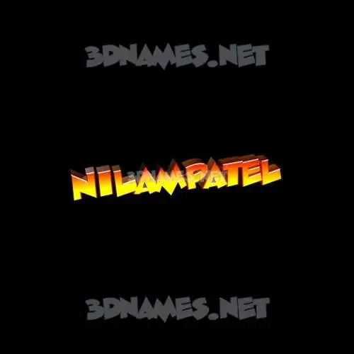 nilampatel in Black Background style - 3D name wallpaper