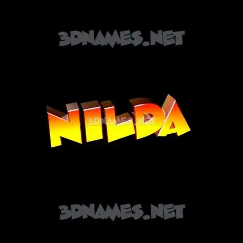 nilda in Black Background style - 3D name wallpaper