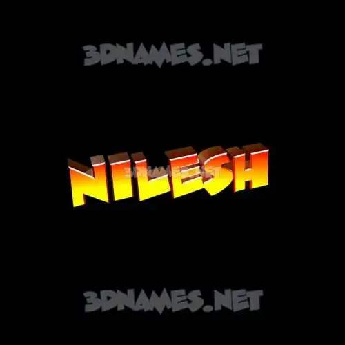 nilesh in Black Background style - 3D name wallpaper