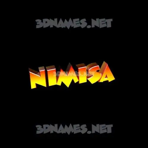 nimisa in Black Background style - 3D name wallpaper