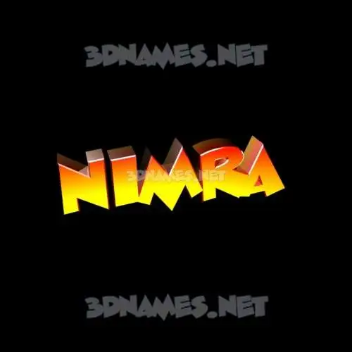 nimra in Black Background style - 3D name wallpaper