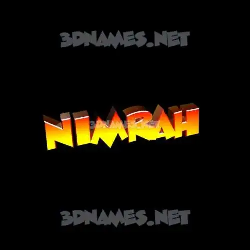 nimrah in Black Background style - 3D name wallpaper