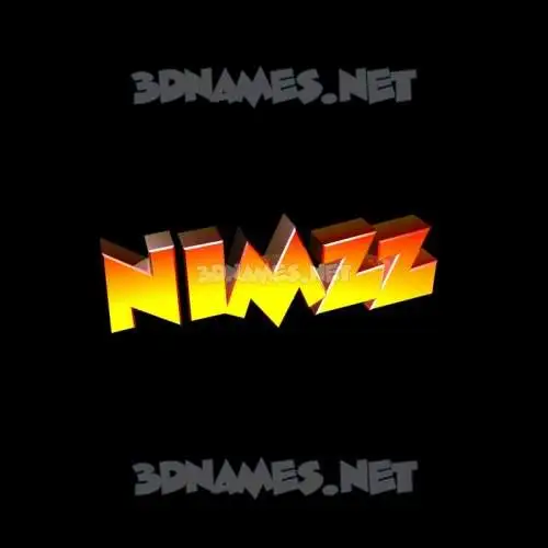 nimzz in Black Background style - 3D name wallpaper