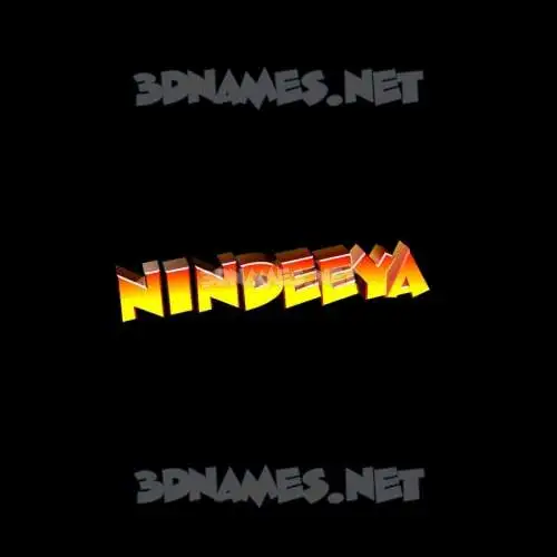 nindeeya in Black Background style - 3D name wallpaper nindeeya in Black Background style - 3D name wallpaper