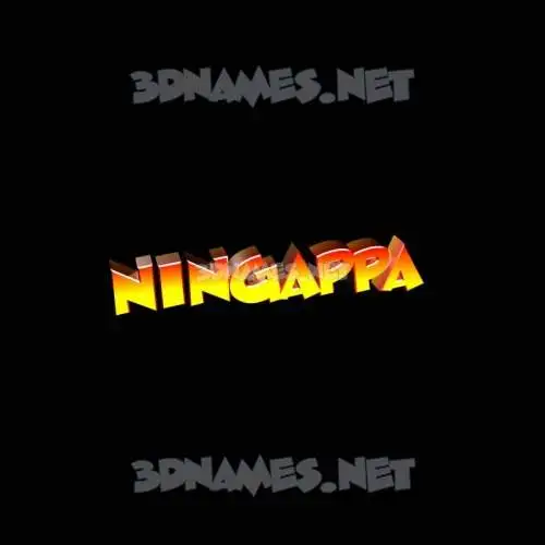 ningappa in Black Background style - 3D name wallpaper