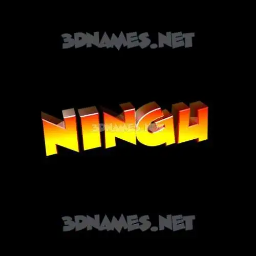 ningu in Black Background style - 3D name wallpaper