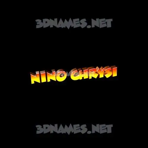 nino chrysi in Black Background style - 3D name wallpaper