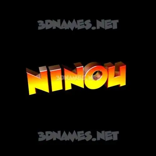 ninou in Black Background style - 3D name wallpaper