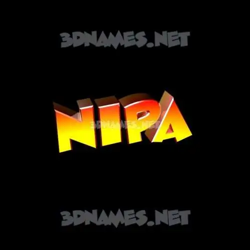 nipa in Black Background style - 3D name wallpaper
