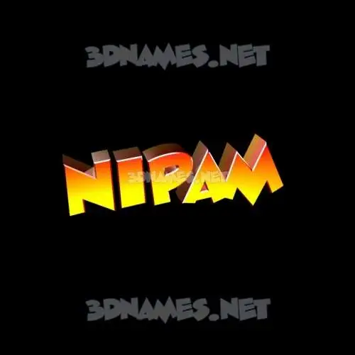 nipam in Black Background style - 3D name wallpaper