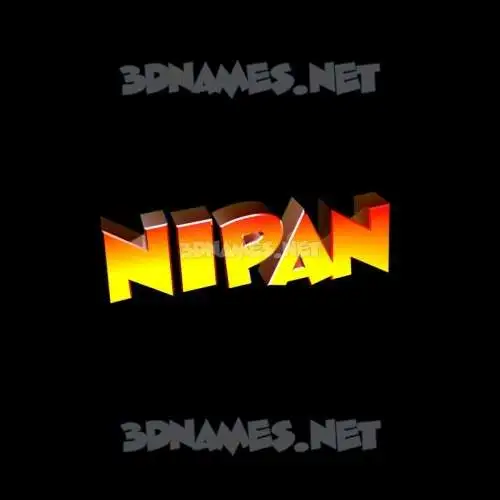 nipan in Black Background style - 3D name wallpaper