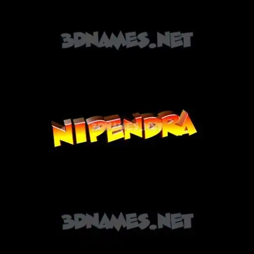 nipendra in Black Background style - 3D name wallpaper