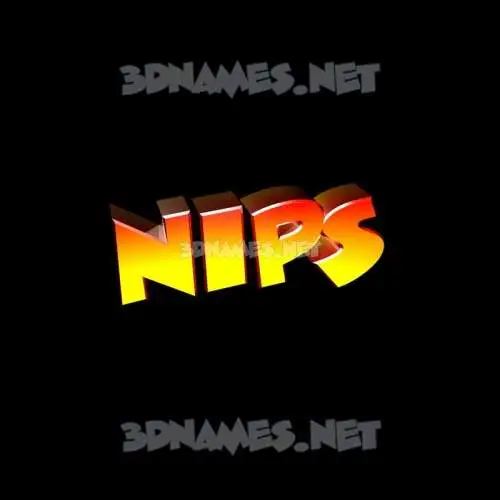 nips in Black Background style - 3D name wallpaper nips in Black Background style - 3D name wallpaper
