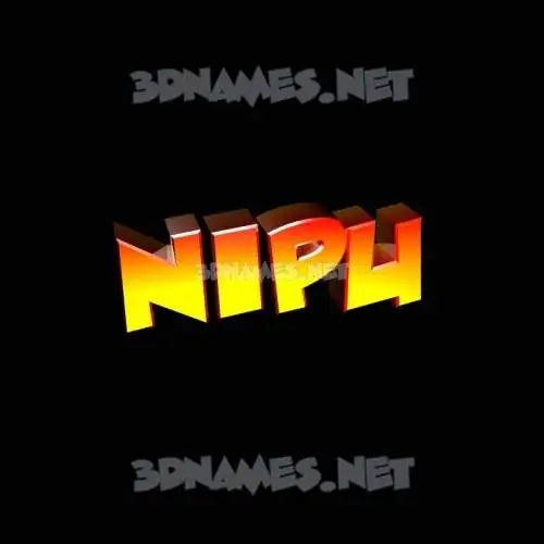 nipu in Black Background style - 3D name wallpaper