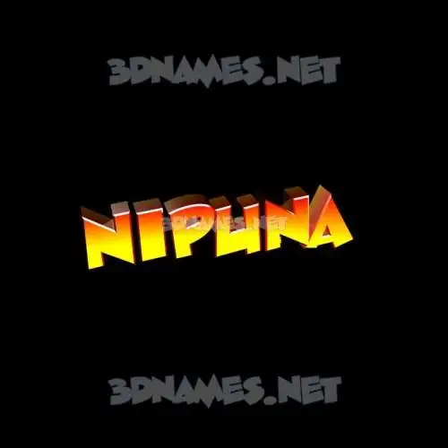 nipuna in Black Background style - 3D name wallpaper