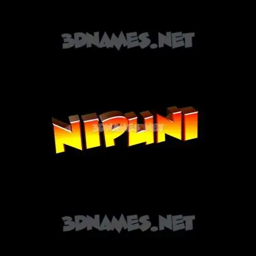 nipuni in Black Background style - 3D name wallpaper