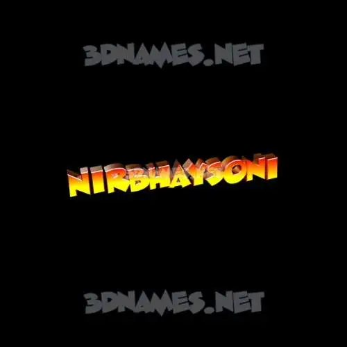 nirbhaysoni in Black Background style - 3D name wallpaper