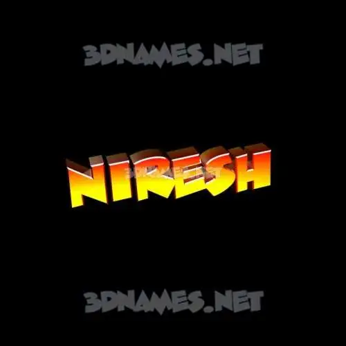 niresh in Black Background style - 3D name wallpaper