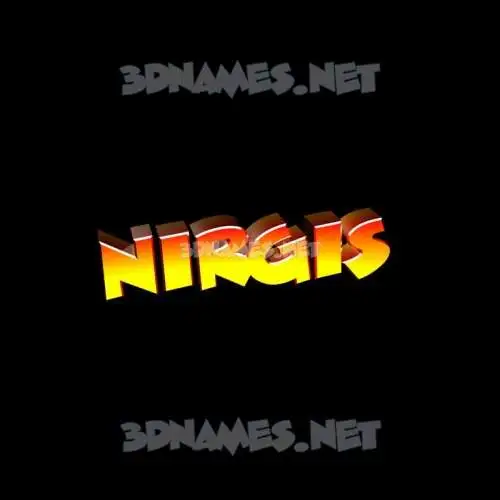 nirgis in Black Background style - 3D name wallpaper