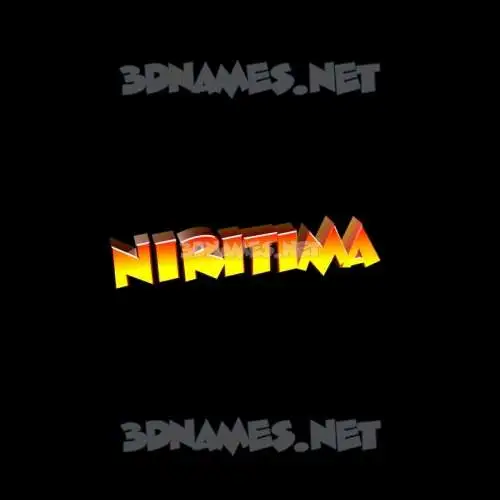 niritima in Black Background style - 3D name wallpaper