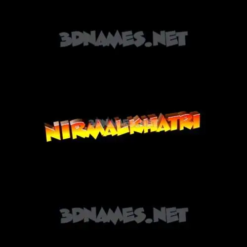 nirmalkhatri in Black Background style - 3D name wallpaper