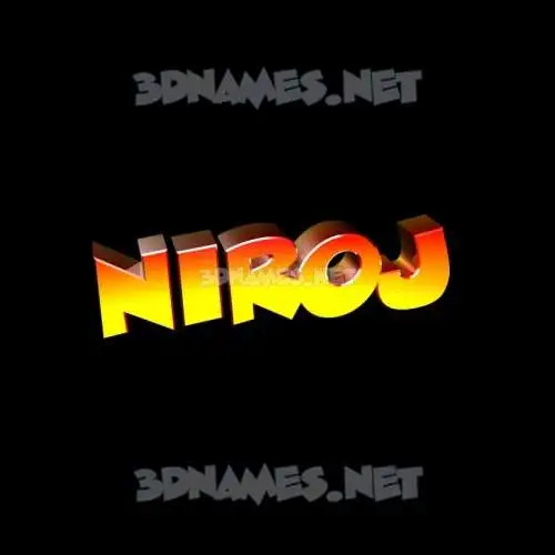 niroj in Black Background style - 3D name wallpaper