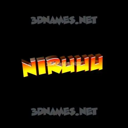 niruuu in Black Background style - 3D name wallpaper