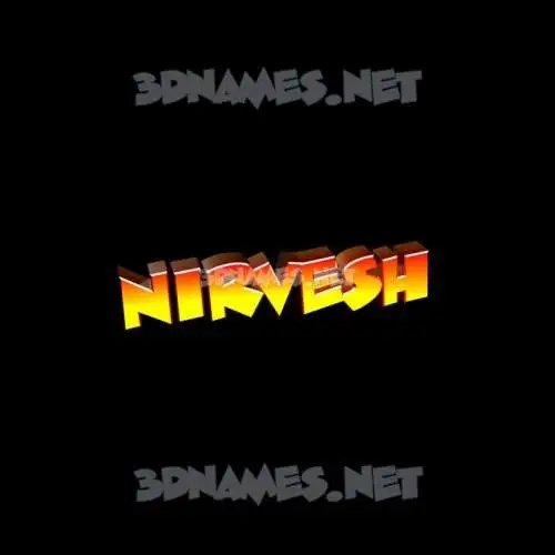 nirvesh in Black Background style - 3D name wallpaper