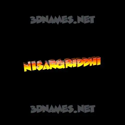 nisargriddhi in Black Background style - 3D name wallpaper
