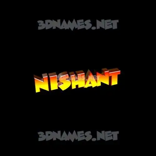 nishant in Black Background style - 3D name wallpaper