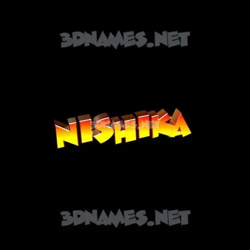 nishika in Black Background style - 3D name wallpaper