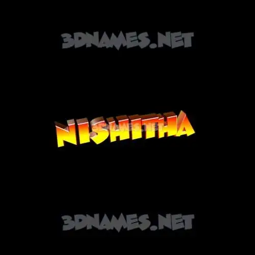 nishitha in Black Background style - 3D name wallpaper