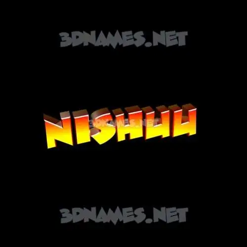 nishuu in Black Background style - 3D name wallpaper