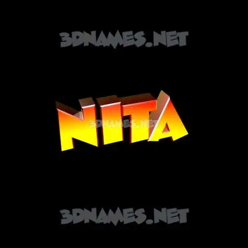 nita in Black Background style - 3D name wallpaper