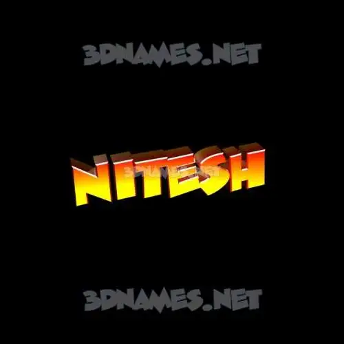 nitesh in Black Background style - 3D name wallpaper