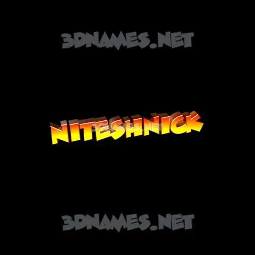 niteshnick in Black Background style - 3D name wallpaper niteshnick in Black Background style - 3D name wallpaper
