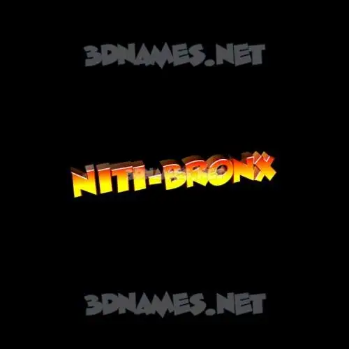 niti-bronx in Black Background style - 3D name wallpaper