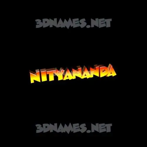nityananda in Black Background style - 3D name wallpaper