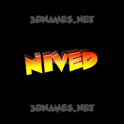 nived in Black Background style - 3D name wallpaper nived in Black Background style - 3D name wallpaper