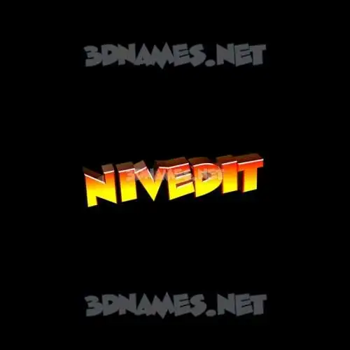nivedit in Black Background style - 3D name wallpaper