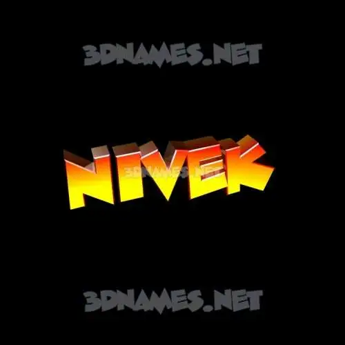 nivek in Black Background style - 3D name wallpaper