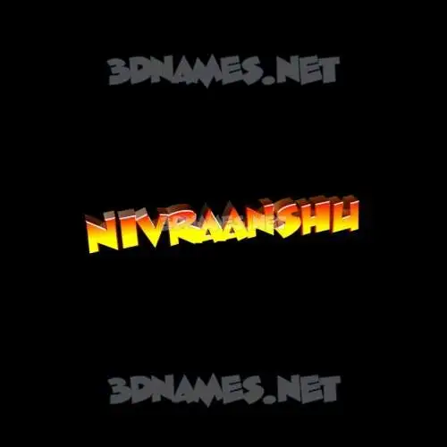 nivraanshu in Black Background style - 3D name wallpaper