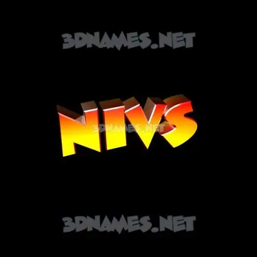 nivs in Black Background style - 3D name wallpaper nivs in Black Background style - 3D name wallpaper