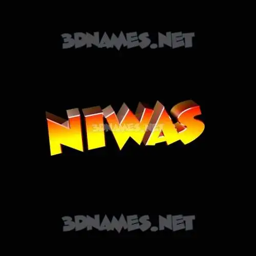 niwas in Black Background style - 3D name wallpaper