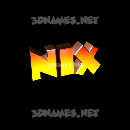 nix in Black Background style - 3D name wallpaper nix in Black Background style - 3D name wallpaper