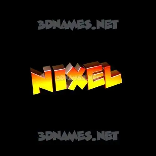 nixel in Black Background style - 3D name wallpaper nixel in Black Background style - 3D name wallpaper