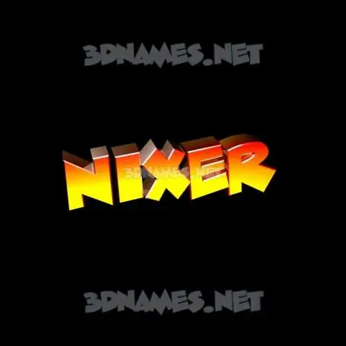 nixer in Black Background style - 3D name wallpaper