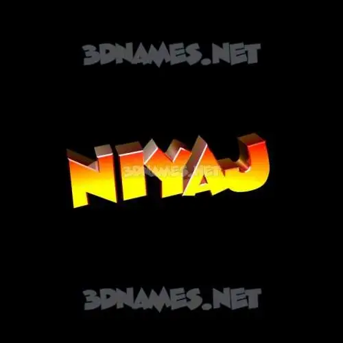 niyaj in Black Background style - 3D name wallpaper