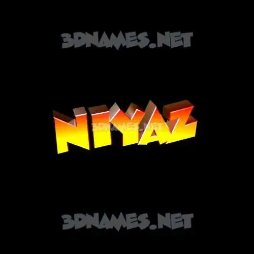 niyaz in Black Background style - 3D name wallpaper