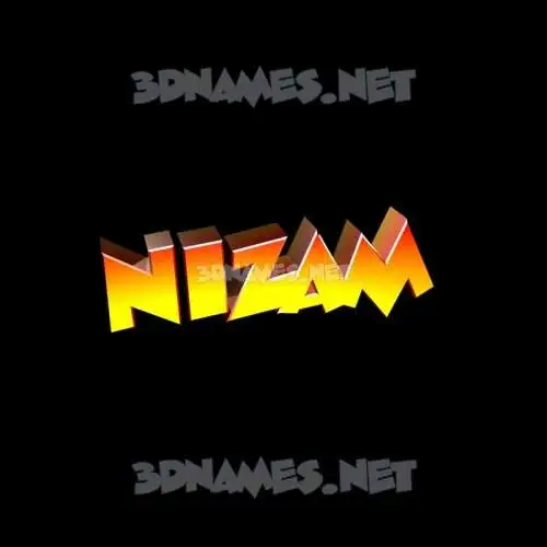 nizam in Black Background style - 3D name wallpaper